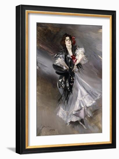 Portrit of Anita De La Feria, the Spanish Dancer, 1900-Giovanni Boldini-Framed Giclee Print