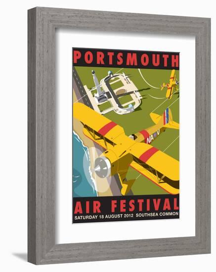 Portsmouth Air Festival - Dave Thompson Contemporary Travel Print-Dave Thompson-Framed Art Print