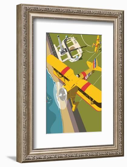 Portsmouth Air Show Blank - Dave Thompson Contemporary Travel Print-Dave Thompson-Framed Giclee Print
