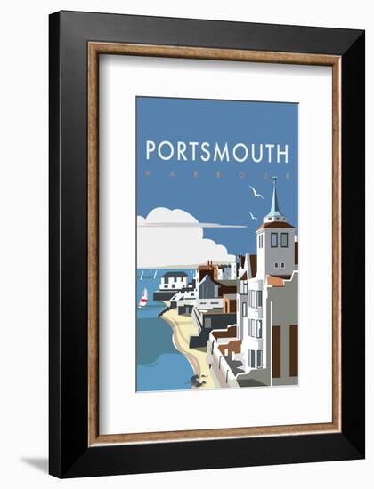 Portsmouth - Dave Thompson Contemporary Travel Print-Dave Thompson-Framed Giclee Print