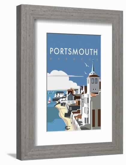 Portsmouth - Dave Thompson Contemporary Travel Print-Dave Thompson-Framed Giclee Print