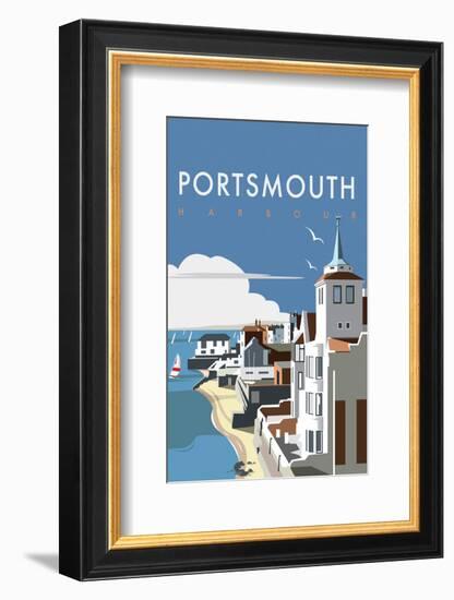 Portsmouth - Dave Thompson Contemporary Travel Print-Dave Thompson-Framed Giclee Print