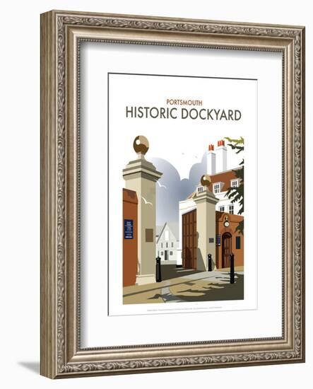 Portsmouth Dockyard - Dave Thompson Contemporary Travel Print-Dave Thompson-Framed Giclee Print