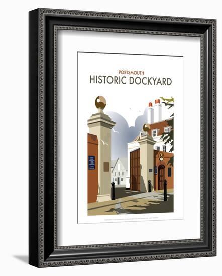 Portsmouth Dockyard - Dave Thompson Contemporary Travel Print-Dave Thompson-Framed Giclee Print