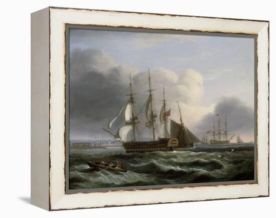Portsmouth from Spithead-Thomas Luny-Framed Premier Image Canvas