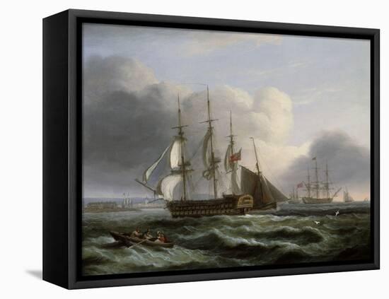 Portsmouth from Spithead-Thomas Luny-Framed Premier Image Canvas