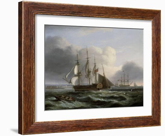 Portsmouth from Spithead-Thomas Luny-Framed Giclee Print