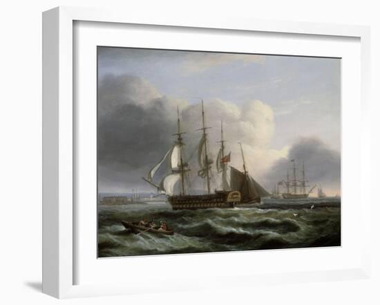 Portsmouth from Spithead-Thomas Luny-Framed Giclee Print