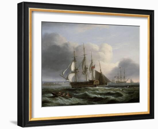 Portsmouth from Spithead-Thomas Luny-Framed Giclee Print