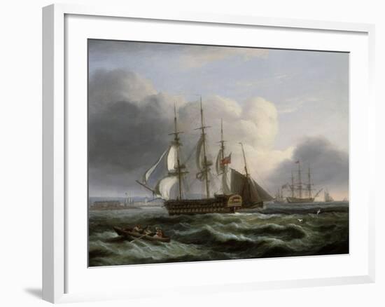 Portsmouth from Spithead-Thomas Luny-Framed Giclee Print