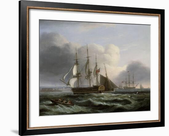 Portsmouth from Spithead-Thomas Luny-Framed Giclee Print