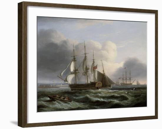 Portsmouth from Spithead-Thomas Luny-Framed Giclee Print