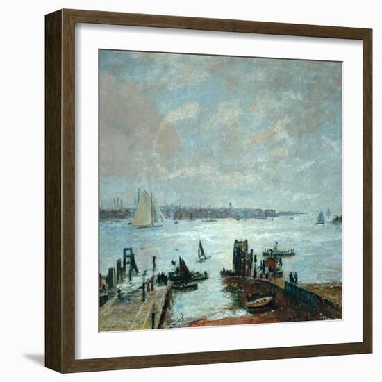 Portsmouth Harbour, 1907-John William Buxton Knight-Framed Giclee Print