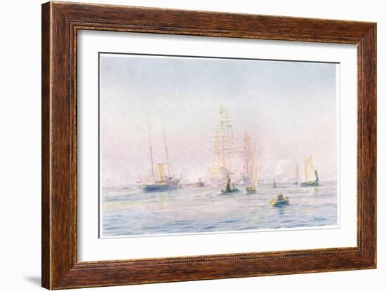 Portsmouth Harbour 1912, 1915-William Lionel Wyllie-Framed Giclee Print