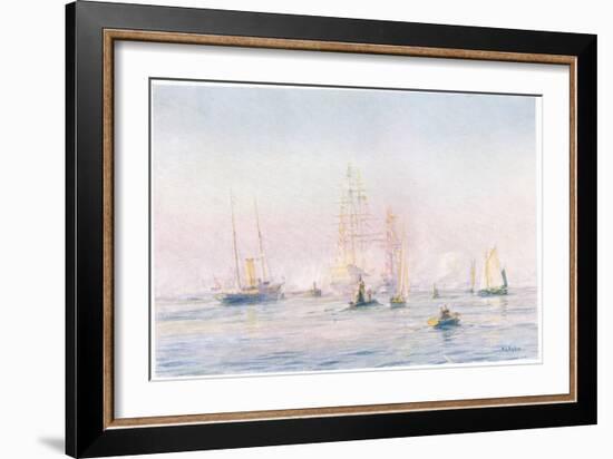 Portsmouth Harbour 1912, 1915-William Lionel Wyllie-Framed Giclee Print