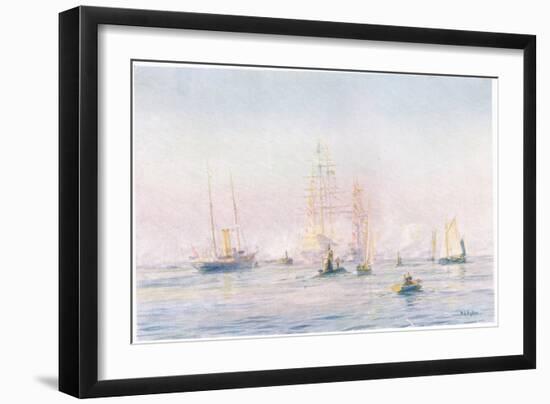 Portsmouth Harbour 1912, 1915-William Lionel Wyllie-Framed Giclee Print