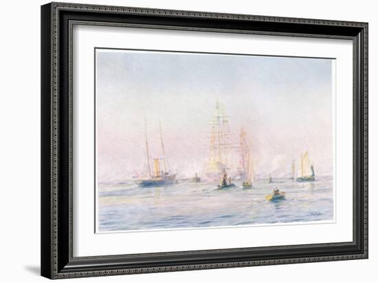 Portsmouth Harbour 1912, 1915-William Lionel Wyllie-Framed Giclee Print