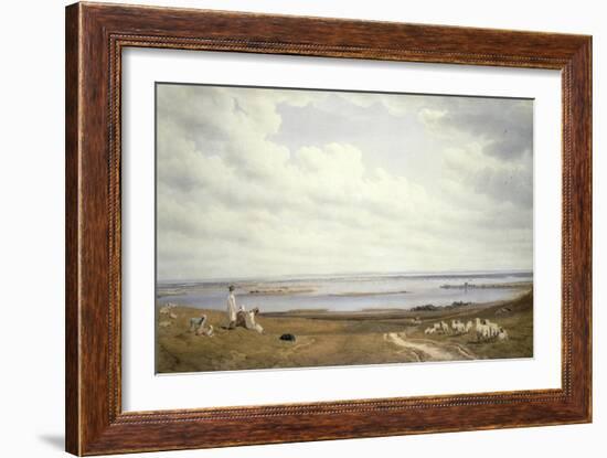 Portsmouth Harbour from Portsdown Hill-J. M. W. Turner-Framed Giclee Print