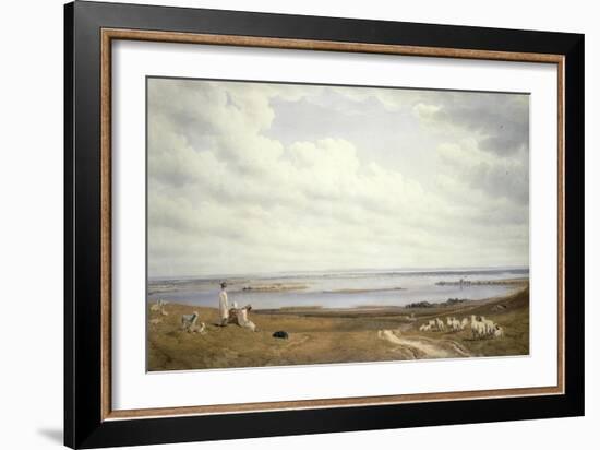 Portsmouth Harbour from Portsdown Hill-J. M. W. Turner-Framed Giclee Print