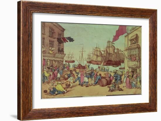 Portsmouth Point, 1811-Thomas Rowlandson-Framed Giclee Print