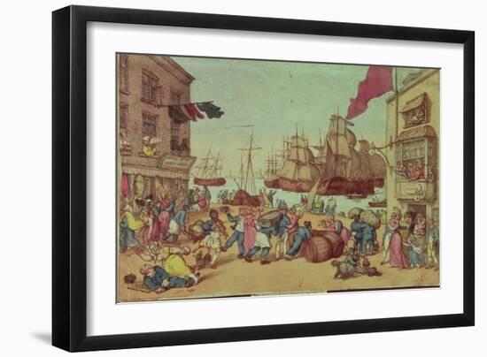 Portsmouth Point, 1811-Thomas Rowlandson-Framed Giclee Print