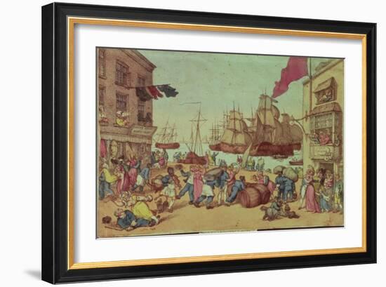 Portsmouth Point, 1811-Thomas Rowlandson-Framed Giclee Print