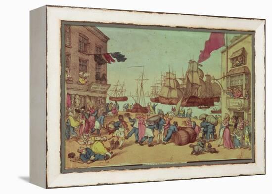 Portsmouth Point, 1811-Thomas Rowlandson-Framed Premier Image Canvas