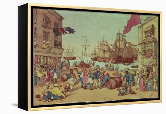 Portsmouth Point, 1811-Thomas Rowlandson-Framed Premier Image Canvas