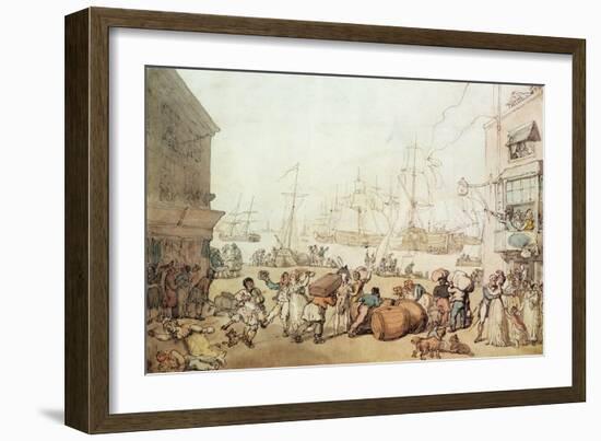 Portsmouth Point, 1811-Thomas Rowlandson-Framed Giclee Print