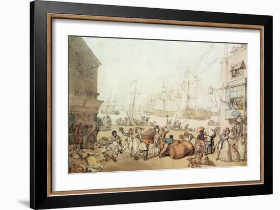 Portsmouth Point, 1811-Thomas Rowlandson-Framed Giclee Print