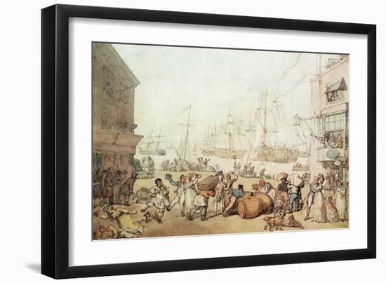 Portsmouth Point, 1811-Thomas Rowlandson-Framed Giclee Print