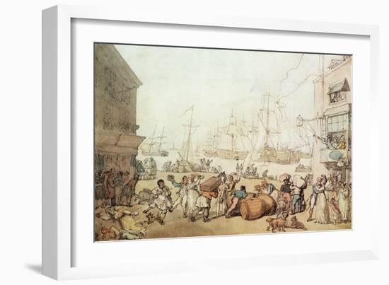 Portsmouth Point, 1811-Thomas Rowlandson-Framed Giclee Print