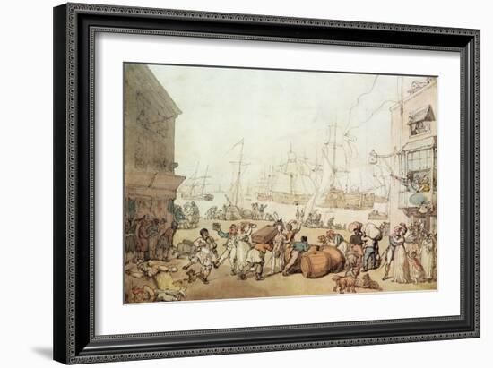 Portsmouth Point, 1811-Thomas Rowlandson-Framed Giclee Print