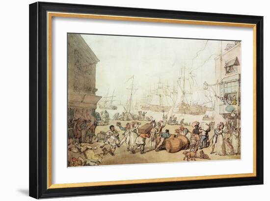 Portsmouth Point, 1811-Thomas Rowlandson-Framed Giclee Print