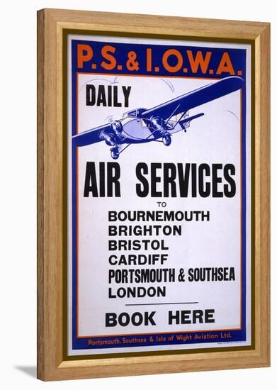 Portsmouth, Southsea & Isle of Wight Aviation - Daily Air Services-null-Framed Stretched Canvas