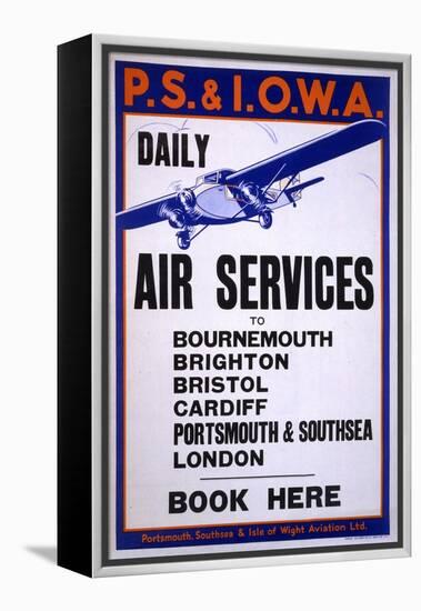 Portsmouth, Southsea & Isle of Wight Aviation - Daily Air Services-null-Framed Stretched Canvas