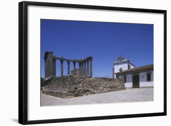 Portugal, Alentejo Region, Alto Alentejo, Evora, Roman Temple of Diana-null-Framed Giclee Print