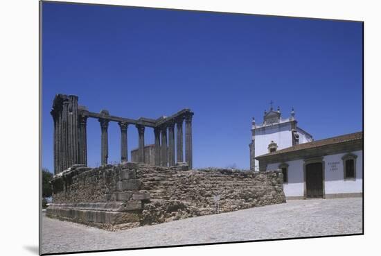 Portugal, Alentejo Region, Alto Alentejo, Evora, Roman Temple of Diana-null-Mounted Giclee Print
