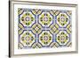 Portugal. Aveiro. Blue and Yellow Tile Work in the Historic District-Emily Wilson-Framed Photographic Print