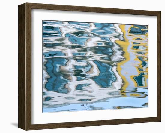 Portugal, Aveiro. Colorful reflection, canals of Aveiro.-Julie Eggers-Framed Photographic Print