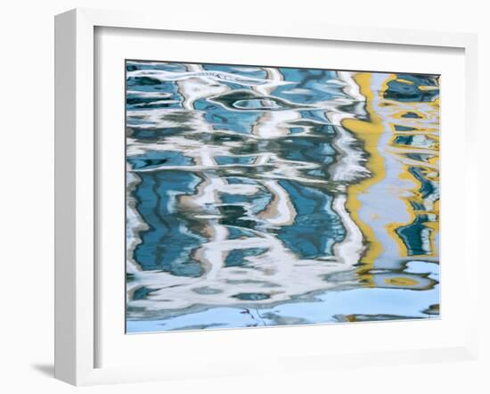 Portugal, Aveiro. Colorful reflection, canals of Aveiro.-Julie Eggers-Framed Photographic Print