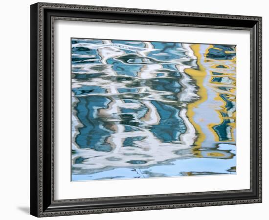 Portugal, Aveiro. Colorful reflection, canals of Aveiro.-Julie Eggers-Framed Photographic Print