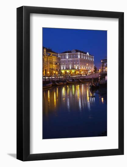 Portugal, Aveiro, Moliceiro Boats Along the Main Canal of Aveiro-Terry Eggers-Framed Photographic Print