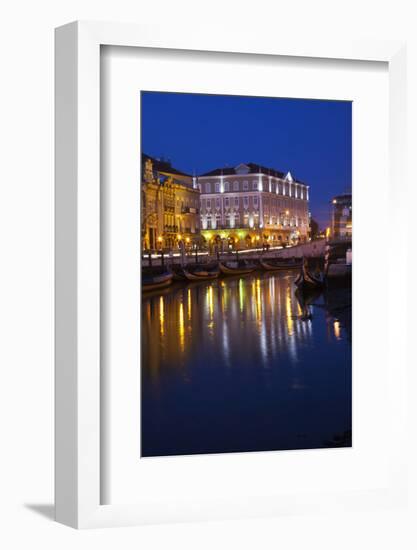 Portugal, Aveiro, Moliceiro Boats Along the Main Canal of Aveiro-Terry Eggers-Framed Photographic Print