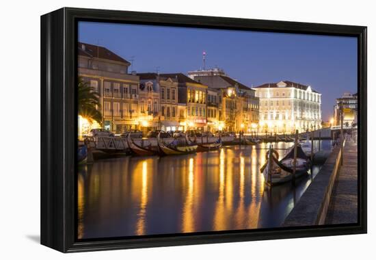 Portugal. Aveiro. 'Portuguese Venice'. Canal District Tourist Gondola and their Reflections-Emily Wilson-Framed Premier Image Canvas