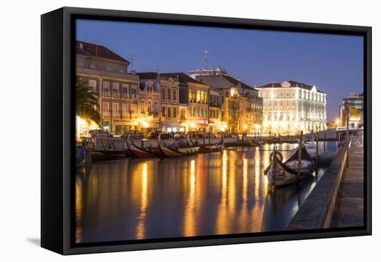 Portugal. Aveiro. 'Portuguese Venice'. Canal District Tourist Gondola and their Reflections-Emily Wilson-Framed Premier Image Canvas