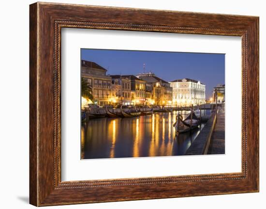 Portugal. Aveiro. 'Portuguese Venice'. Canal District Tourist Gondola and their Reflections-Emily Wilson-Framed Photographic Print