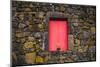 Portugal, Azores, Pico Island, Madalena. Red doors on barn-Walter Bibikow-Mounted Photographic Print