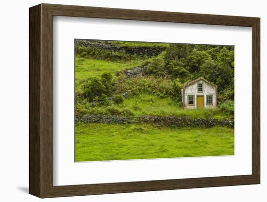 Portugal, Azores, Santa Maria Island, Pico Vermelho. Old farmhouse-Walter Bibikow-Framed Photographic Print