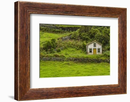 Portugal, Azores, Santa Maria Island, Pico Vermelho. Old farmhouse-Walter Bibikow-Framed Photographic Print